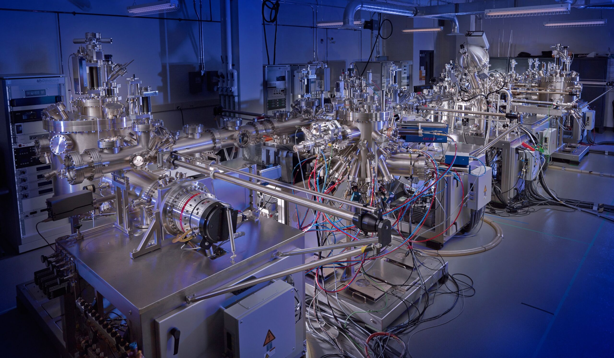 aerial shot of technology lab