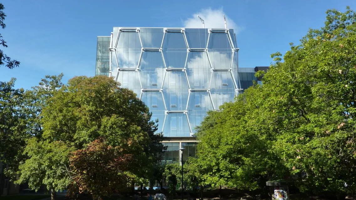 outdoor view of glass building